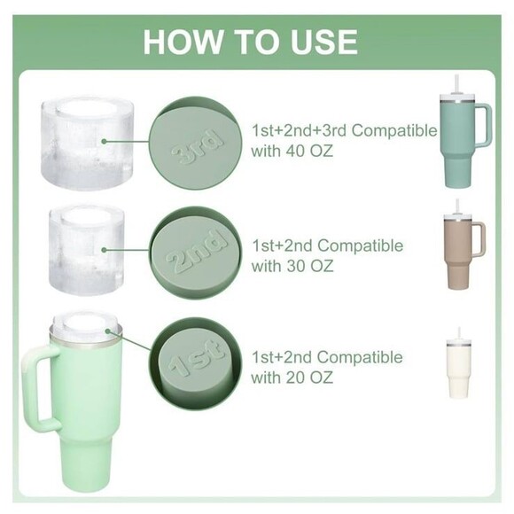 Ice tray for Stanley Cups high quality silicone BPA free dishwasher safe NIB 40 - Picture 12 of 12